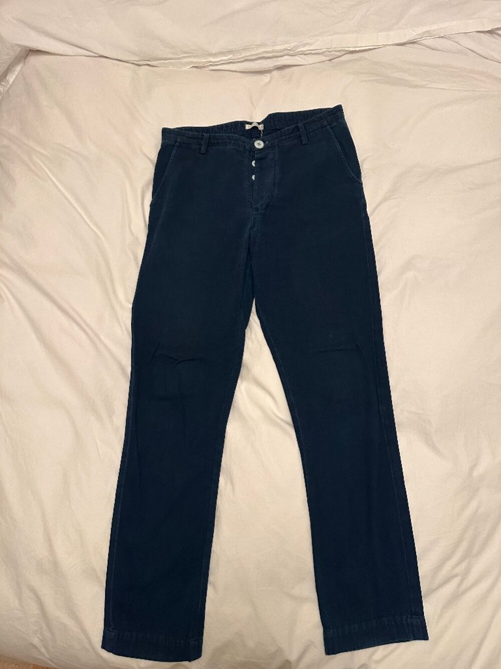 Industry of All Nations Natural Indigo Pants (12 dips), size 30